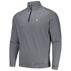 Houston Astros Peter Millar Perth Sugar Stripe Performance Quarter-Zip Top - Navy Tops