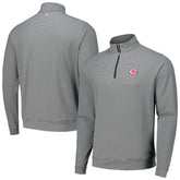 Cincinnati Reds Peter Millar Perth Sugar Stripe Performance Quarter-Zip Top - Black Tops