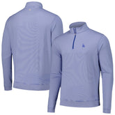 Los Angeles Dodgers Peter Millar Perth Sugar Stripe Performance Quarter-Zip Top - Royal Tops
