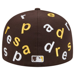 San Diego Padres New Era Team Confetti 59FIFTY Fitted Hat - Brown Hats