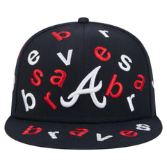 Atlanta Braves New Era Team Confetti 59FIFTY Fitted Hat - Navy Hats