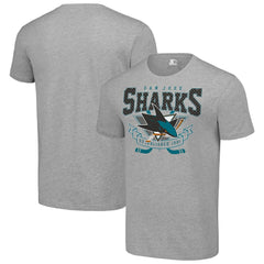NHL San Jose Sharks Starter Team Logo Graphic T-Shirt - Heather Gray