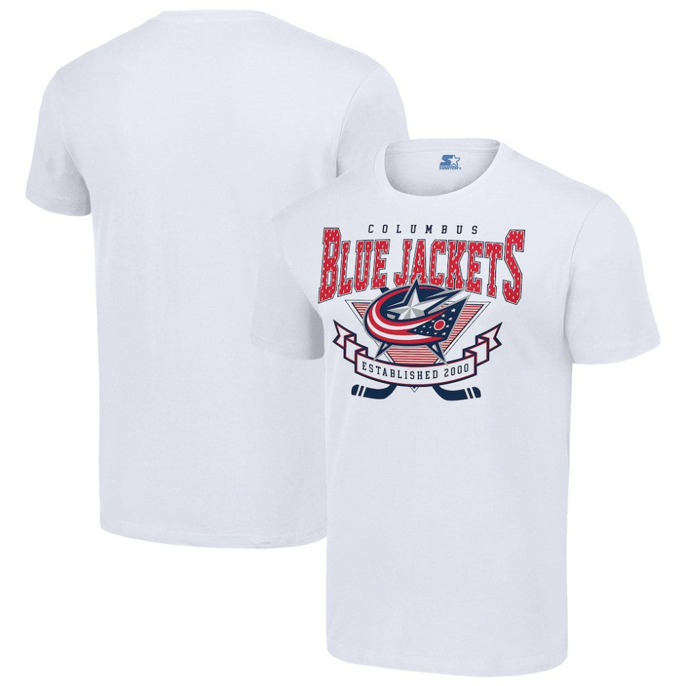 NHL Columbus Blue Jackets Starter Team Logo Graphic T-Shirt - White