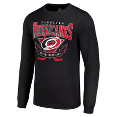 NHL Carolina Hurricanes Starter Team Logo Graphic Long Sleeve T-Shirt - Black