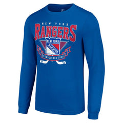 NHL New York Rangers Starter Team Logo Graphic Long Sleeve T-Shirt - Blue