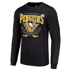 NHL Pittsburgh Penguins Starter Team Logo Graphic Long Sleeve T-Shirt - Black