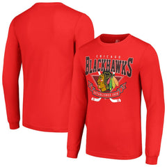 NHL Chicago Blackhawks Starter Team Logo Graphic Long Sleeve T-Shirt - Red
