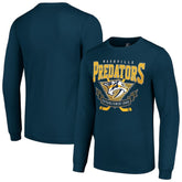 NHL Nashville Predators Starter Team Logo Graphic Long Sleeve T-Shirt - Navy