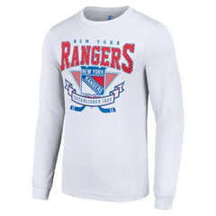NHL New York Rangers Starter Team Logo Graphic Long Sleeve T-Shirt - White