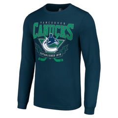 NHL Vancouver Canucks Starter Team Logo Graphic Long Sleeve T-Shirt - Navy