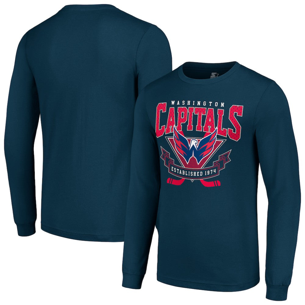 NHL Washington Capitals Starter Team Logo Graphic Long Sleeve T-Shirt - Navy