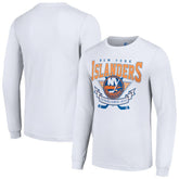 NHL New York Islanders Starter Team Logo Graphic Long Sleeve T-Shirt - White