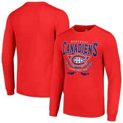 NHL Montreal Canadiens Starter Team Logo Graphic Long Sleeve T-Shirt - Red