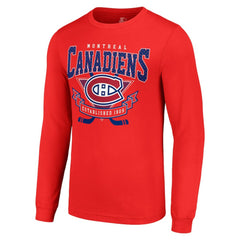 NHL Montreal Canadiens Starter Team Logo Graphic Long Sleeve T-Shirt - Red