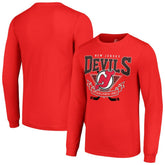 NHL New Jersey Devils Starter Team Logo Graphic Long Sleeve T-Shirt - Red