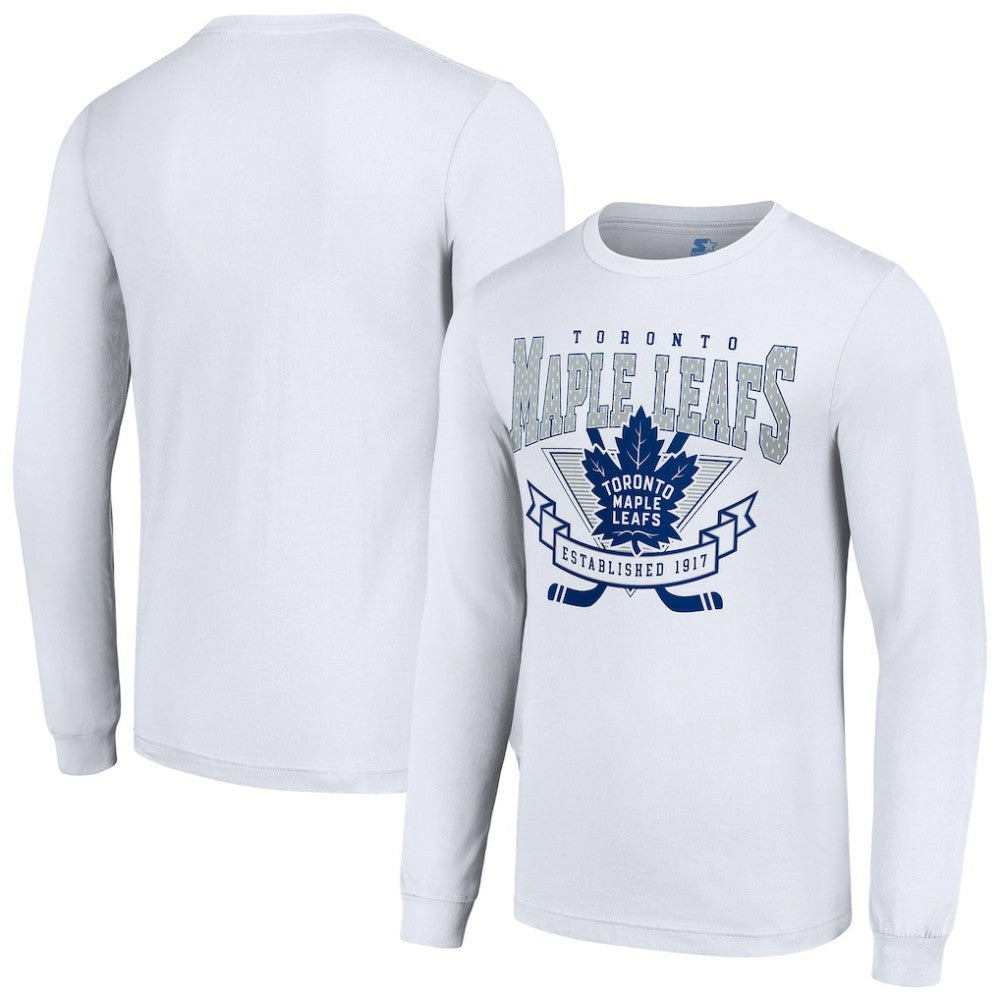 NHL Toronto Maple Leafs Starter Team Logo Graphic Long Sleeve T-Shirt - White