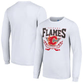 NHL Calgary Flames Starter Team Logo Graphic Long Sleeve T-Shirt - White
