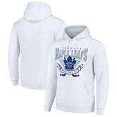 NHL Toronto Maple Leafs Starter Team Logo Graphic Fleece Tri-Blend Pullover Hoodie - White