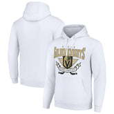 NHL Vegas Golden Knights Starter Team Logo Graphic Fleece Tri-Blend Pullover Hoodie - White