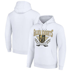 NHL Vegas Golden Knights Starter Team Logo Graphic Fleece Tri-Blend Pullover Hoodie - White