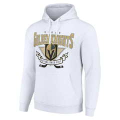NHL Vegas Golden Knights Starter Team Logo Graphic Fleece Tri-Blend Pullover Hoodie - White
