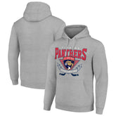 NHL Florida Panthers Starter Team Logo Graphic Fleece Tri-Blend Pullover Hoodie - Heather Gray