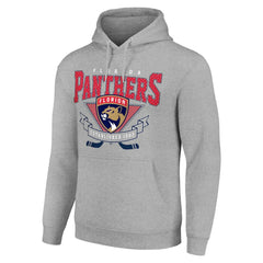 NHL Florida Panthers Starter Team Logo Graphic Fleece Tri-Blend Pullover Hoodie - Heather Gray