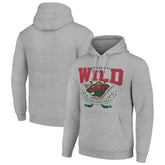 NHL Minnesota Wild Starter Team Logo Graphic Fleece Tri-Blend Pullover Hoodie - Heather Gray