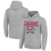 NHL Montreal Canadiens Starter Team Logo Graphic Fleece Tri-Blend Pullover Hoodie - Heather Gray