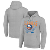 NHL New York Islanders Starter Team Logo Graphic Fleece Tri-Blend Pullover Hoodie - Heather Gray