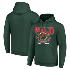 NHL Minnesota Wild Starter Team Logo Graphic Fleece Tri-Blend Pullover Hoodie - Olive