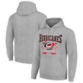 NHL Carolina Hurricanes Starter Team Logo Graphic Fleece Tri-Blend Pullover Hoodie - Heather Gray