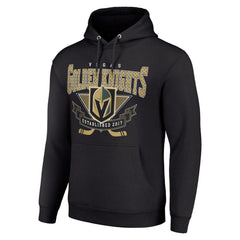 NHL Vegas Golden Knights Starter Team Logo Graphic Fleece Tri-Blend Pullover Hoodie - Black