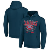 NHL Montreal Canadiens Starter Team Logo Graphic Fleece Tri-Blend Pullover Hoodie - Navy