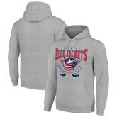 NHL Columbus Blue Jackets Starter Team Logo Graphic Fleece Tri-Blend Pullover Hoodie - Heather Gray