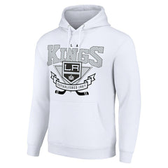 NHL Los Angeles Kings Starter Team Logo Graphic Fleece Tri-Blend Pullover Hoodie - White