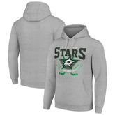 NHL Dallas Stars Starter Team Logo Graphic Fleece Tri-Blend Pullover Hoodie - Heather Gray