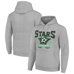 NHL Dallas Stars Starter Team Logo Graphic Fleece Tri-Blend Pullover Hoodie - Heather Gray