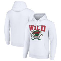 NHL Minnesota Wild Starter Team Logo Graphic Fleece Tri-Blend Pullover Hoodie - White