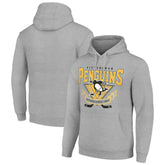 NHL Pittsburgh Penguins Starter Team Logo Graphic Fleece Tri-Blend Pullover Hoodie - Heather Gray
