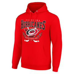 NHL Carolina Hurricanes Starter Team Logo Graphic Fleece Tri-Blend Pullover Hoodie - Red