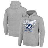 NHL Tampa Bay Lightning Starter Team Logo Graphic Fleece Tri-Blend Pullover Hoodie - Heather Gray