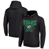 NHL Dallas Stars Starter Team Logo Graphic Fleece Tri-Blend Pullover Hoodie - Black