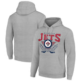 NHL Winnipeg Jets Starter Team Logo Graphic Fleece Tri-Blend Pullover Hoodie - Heather Gray