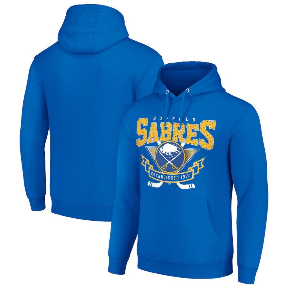 NHL Buffalo Sabres Starter Team Logo Graphic Fleece Tri-Blend Pullover Hoodie - Royal