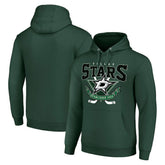 NHL Dallas Stars Starter Team Logo Graphic Fleece Tri-Blend Pullover Hoodie - Olive