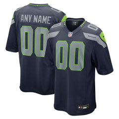 NFL Seattle Seahawks Custom Game Jersey - College Navy