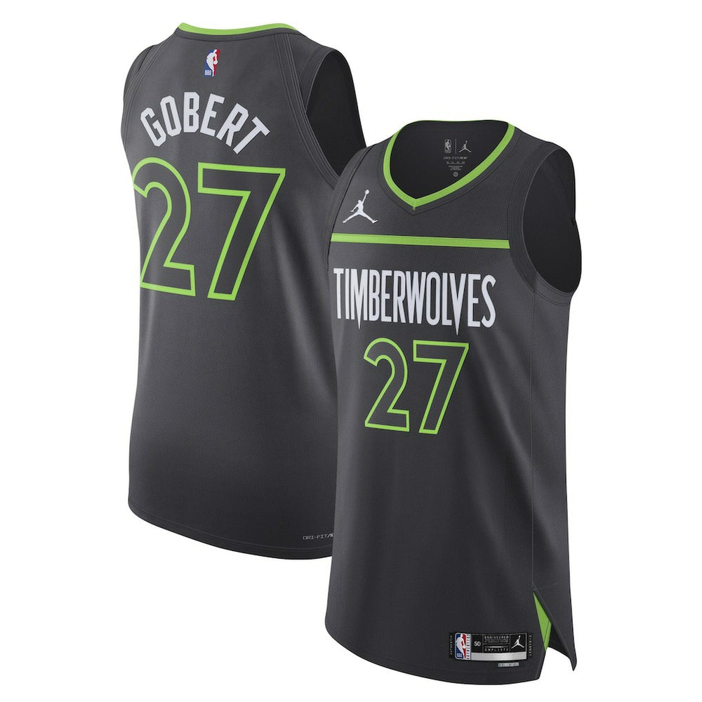 NBA Rudy Gobert Minnesota Timberwolves Jordan Brand Authentic Jersey - Statement Edition - Anthracite on sale