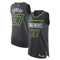 NBA Rudy Gobert Minnesota Timberwolves Jordan Brand Authentic Jersey - Statement Edition - Anthracite on sale
