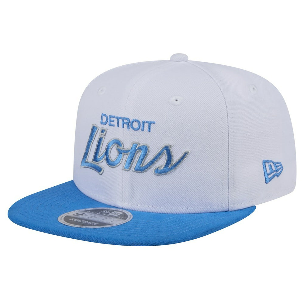 Detroit Lions New Era Sparky 9FIFTY Snapback Hat White/Blue